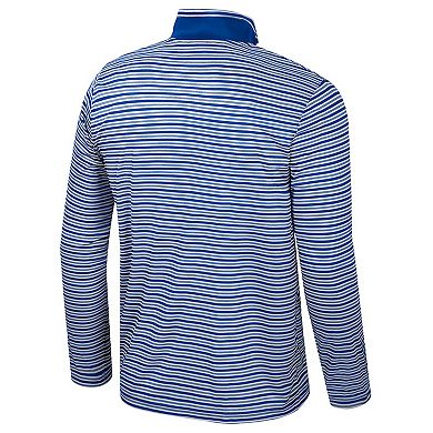 Men's Colosseum Royal Air Force Falcons Striped Quarter-Zip Top