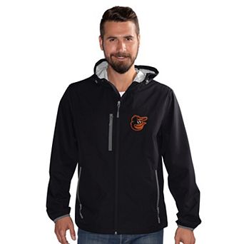 Men's G-III Sports by Carl Banks Black Baltimore Orioles Double Play Hooded Lightweight Full-Zip Jacket