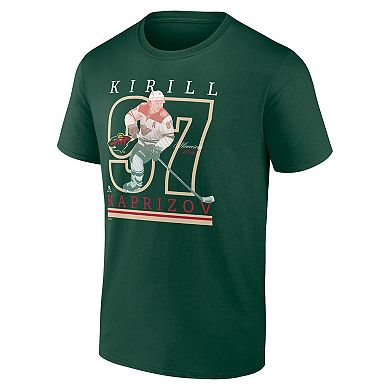 Men's Fanatics Kirill Kaprizov Dark Green Minnesota Wild Player T-Shirt