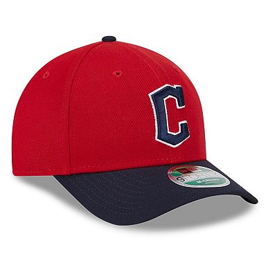 Men's New Era Red/Black Cleveland Guardians Replica 9FORTY Adjustable Hat