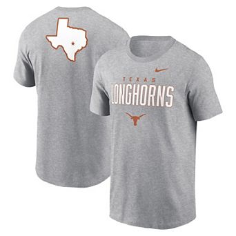 Men's Nike Heather Gray Texas Longhorns Campus 2-Hit Primary Mascot T-Shirt