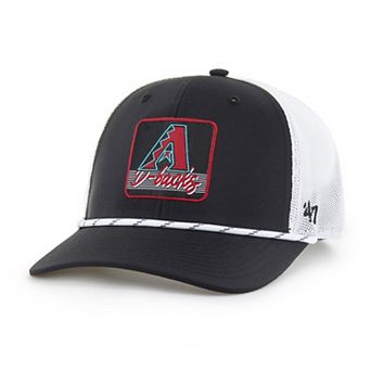 Men's '47 Black/White Arizona Diamondbacks Scratch Adjustable Trucker Hat