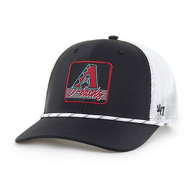 Men's '47 Black/White Arizona Diamondbacks Scratch Adjustable Trucker Hat