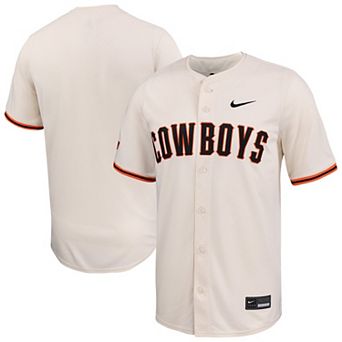 Men's Nike Natural Oklahoma State Cowboys Limited Baseball Jersey