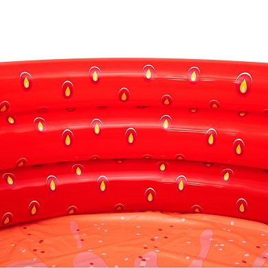 Bestway Sweet Strawberry 66" x 15" Inflatable 3-Ring Play Pool