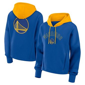 Women's Fanatics Deep Royal Golden State Warriors Post Up Boxy Pullover Hoodie