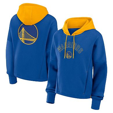 Women's Fanatics Deep Royal Golden State Warriors Post Up Boxy Pullover Hoodie