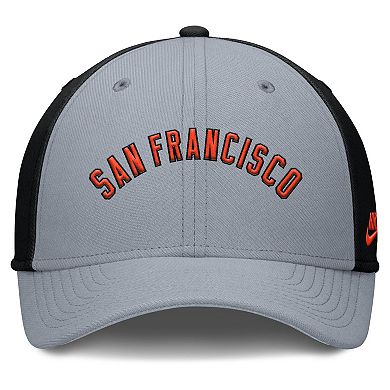 Men's Nike Gray/Black San Francisco Giants Rise Swoosh Performance Flex Hat