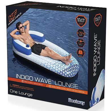 Bestway Hydro Force: Indigo 72" x 42" Wave Pool Lounge Pool Float