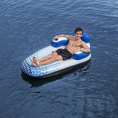 Bestway Hydro Force: Indigo 72" x 42" Wave Pool Lounge Pool Float