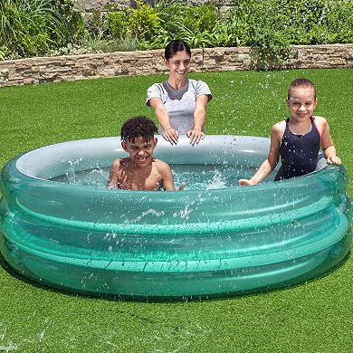Bestway H2OGO! Big Metallic 3-Ring 5'7” Diameter Inflatable Play Pool