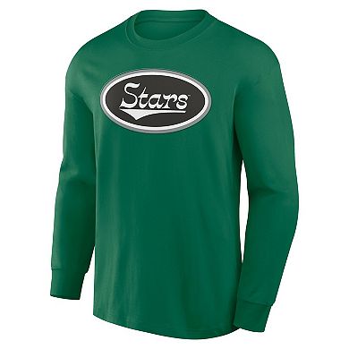Men's Fanatics Kelly Green Dallas Stars Rewind Long Sleeve T-Shirt