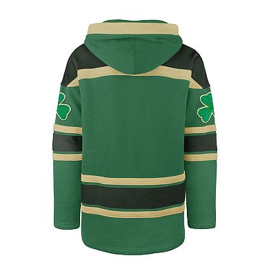 Men's '47 Kelly Green New Jersey Devils St. Patrick's Day McLucky Superior Lacer Pullover Hoodie