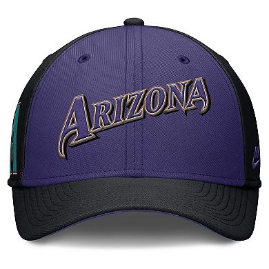 Men's Nike Black/Purple Arizona Diamondbacks Rise Swoosh Performance Flex Hat