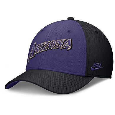 Men's Nike Black/Purple Arizona Diamondbacks Rise Swoosh Performance Flex Hat