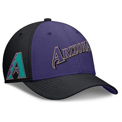 Men's Nike Black/Purple Arizona Diamondbacks Rise Swoosh Performance Flex Hat