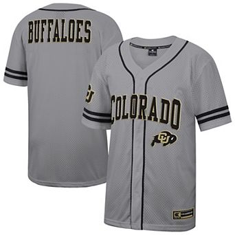 Men's Colosseum Gray Colorado Buffaloes Free Spirited Baseball Jersey