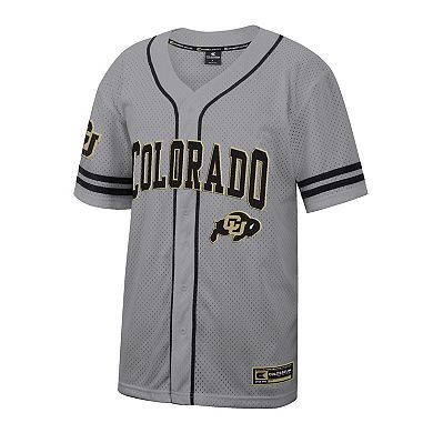 Men's Colosseum Gray Colorado Buffaloes Free Spirited Baseball Jersey