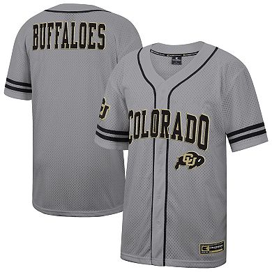 Men's Colosseum Gray Colorado Buffaloes Free Spirited Baseball Jersey