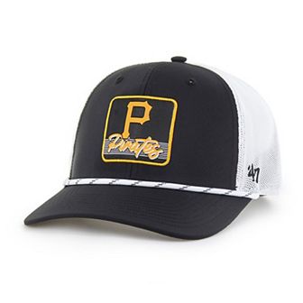 Men's '47 Black/White Pittsburgh Pirates Scratch Adjustable Trucker Hat