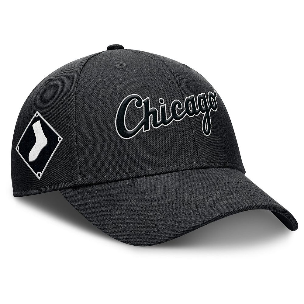 Men's Nike Black Chicago White Sox Rise Gaberdine Adjustable Hat