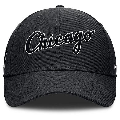 Men's Nike Black Chicago White Sox Rise Gaberdine Adjustable Hat