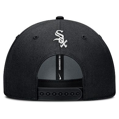 Men's Nike Black Chicago White Sox Rise Gaberdine Adjustable Hat