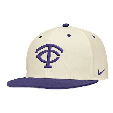 Men's Nike Natural TCU Horned Frogs On-Field Baseball Performance Fitted Hat