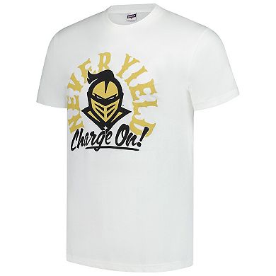 Unisex Charlie Hustle White UCF Knights Never Yield Mantra T-Shirt