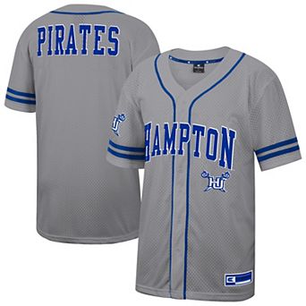 Men's Colosseum Gray Hampton Pirates Free Spirited Baseball Jersey