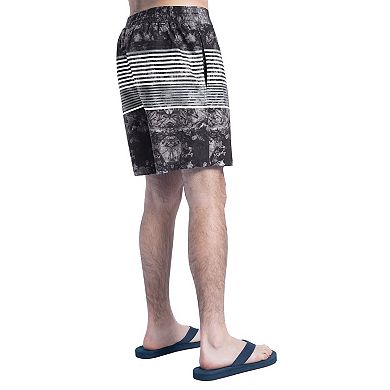 Men's G-III Sports by Carl Banks Black/Gray Baltimore Ravens Horizon Volley Swim Shorts