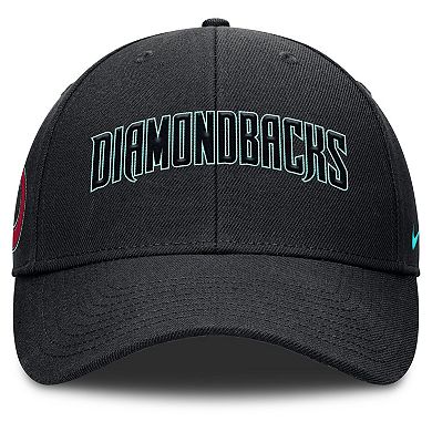 Men's Nike Black Arizona Diamondbacks Rise Gaberdine Adjustable Hat