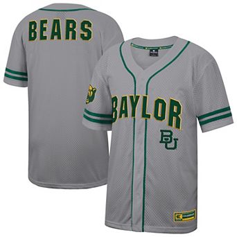 Men's Colosseum Gray Baylor Bears Free Spirited Baseball Jersey
