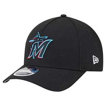 Men's New Era Black Miami Marlins 9FORTY M-Crown Adjustable Hat