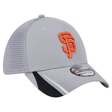 Men's New Era Gray San Francisco Giants Linear 39THIRTY Flex-Fit Hat