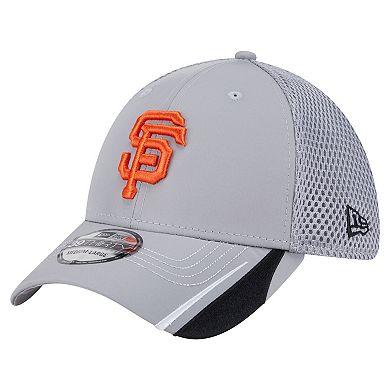 Men's New Era Gray San Francisco Giants Linear 39THIRTY Flex-Fit Hat