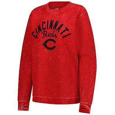 Women's G-III 4Her by Carl Banks Red Cincinnati Reds Comfy Cord Pullover Sweatshirt
