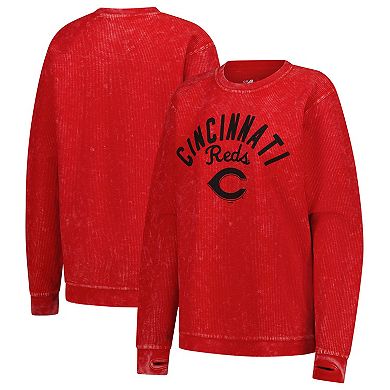 Women's G-III 4Her by Carl Banks Red Cincinnati Reds Comfy Cord Pullover Sweatshirt