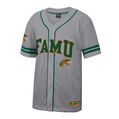 Men's Colosseum Gray Florida A&M Rattlers Free Spirited Baseball Jersey