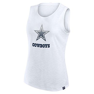 Women's Fanatics White Dallas Cowboys Slub Tank Top