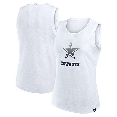 Women's Fanatics White Dallas Cowboys Slub Tank Top