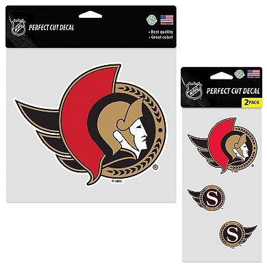 WinCraft Ottawa Senators Three-Pack Perfect Cut Decal Sheet