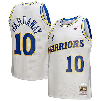 Men's Mitchell & Ness Tim Hardaway White Golden State Warriors Hardwood Classics 1990/91 Swingman Jersey