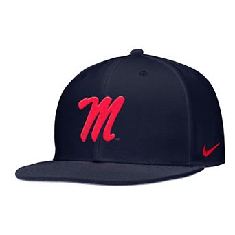 Men's Nike Navy Ole Miss Rebels On-Field Baseball Performance Fitted Hat
