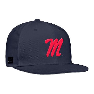 Men's Nike Navy Ole Miss Rebels On-Field Baseball Performance Fitted Hat