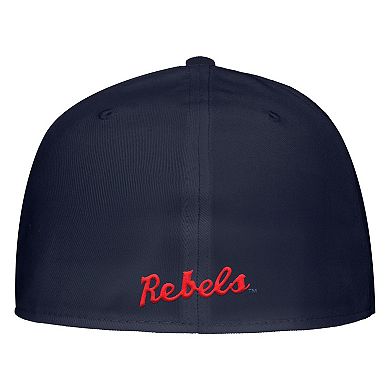 Men's Nike Navy Ole Miss Rebels On-Field Baseball Performance Fitted Hat