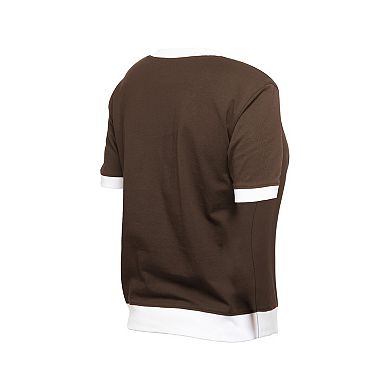Women's�New Era Brown San Diego Padres Game Day Rhinestone V-Neck T-Shirt