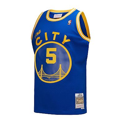 Men's Mitchell & Ness Baron Davis Royal Golden State Warriors Hardwood Classics 2004/05 Swingman Jersey