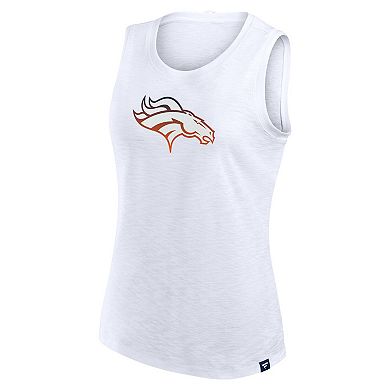 Women's Fanatics White Denver Broncos Slub Tank Top