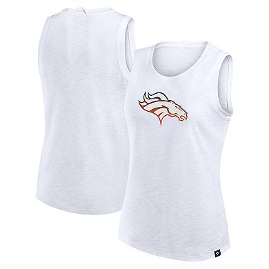 Women's Fanatics White Denver Broncos Slub Tank Top